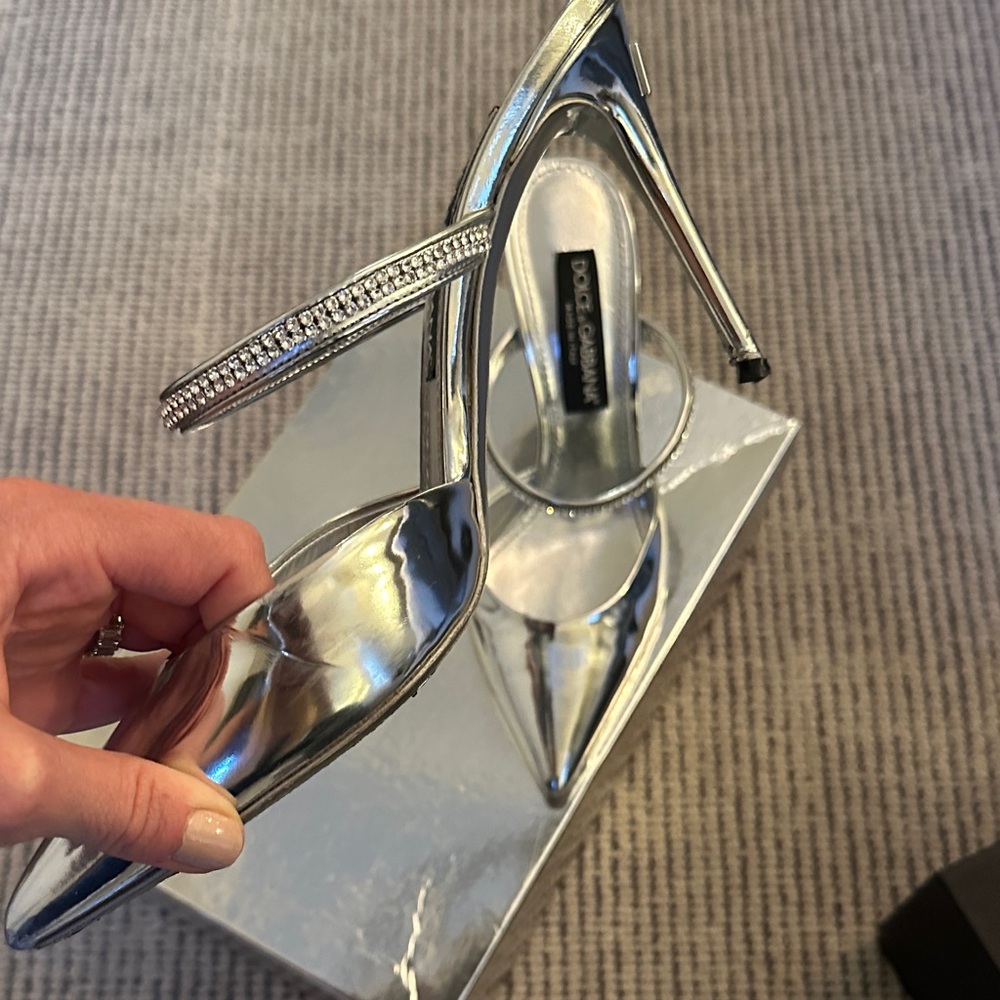 Dolce & Gabbana Metallic Silver Heels - Picture 2 of 3